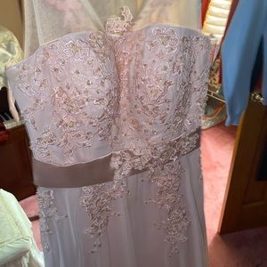 gorgeous bb pink dress with beaded diamond